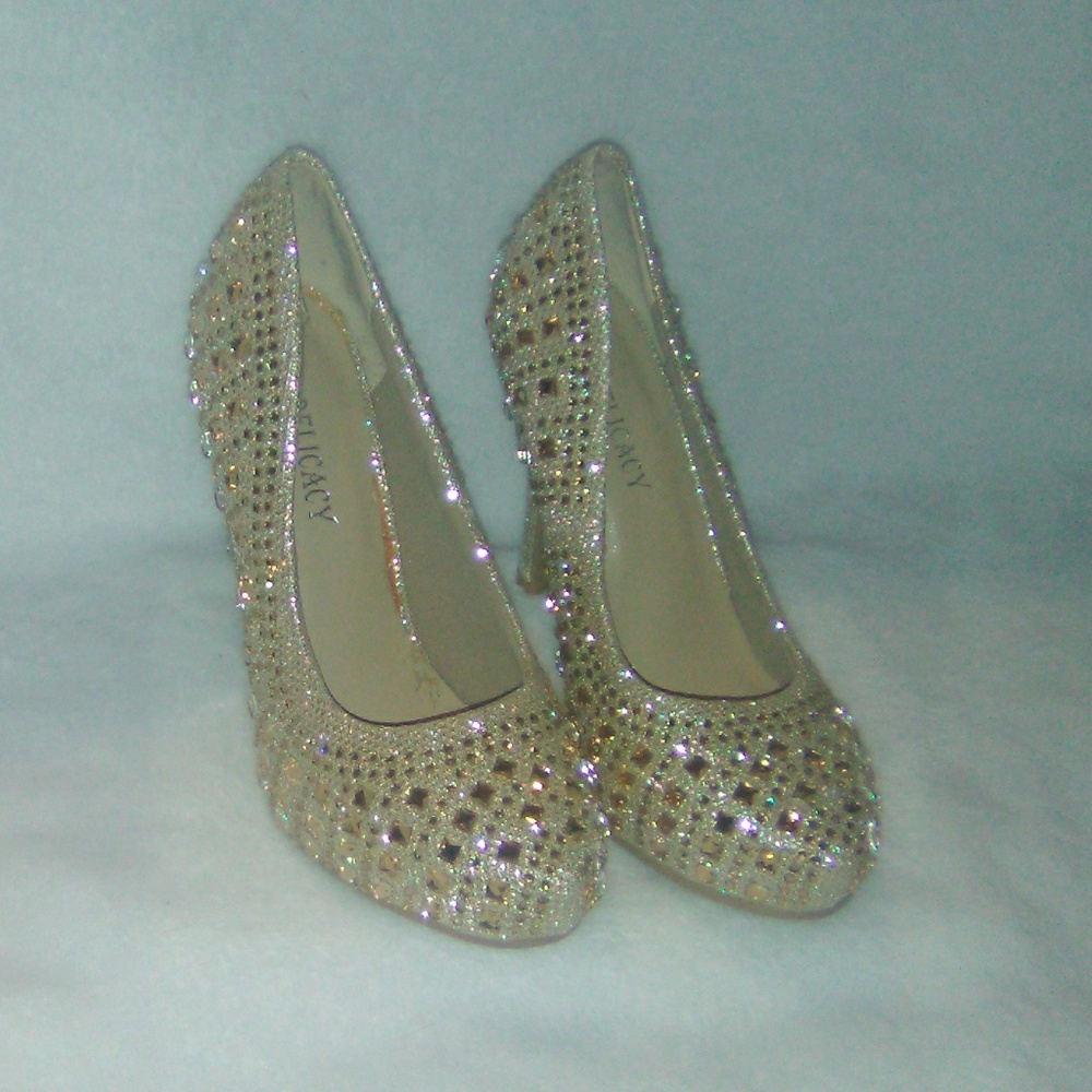 Delicacy Gold Rhinestone Heels